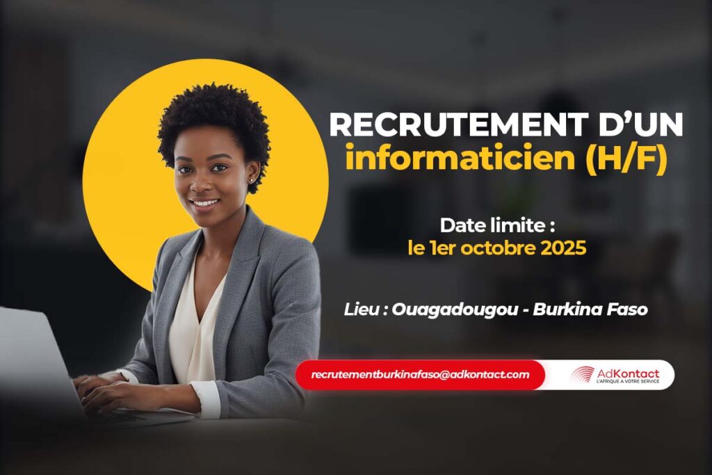 AVIS DE RECRUTEMENT D’UN (E) INFORMATICIEN(NE)